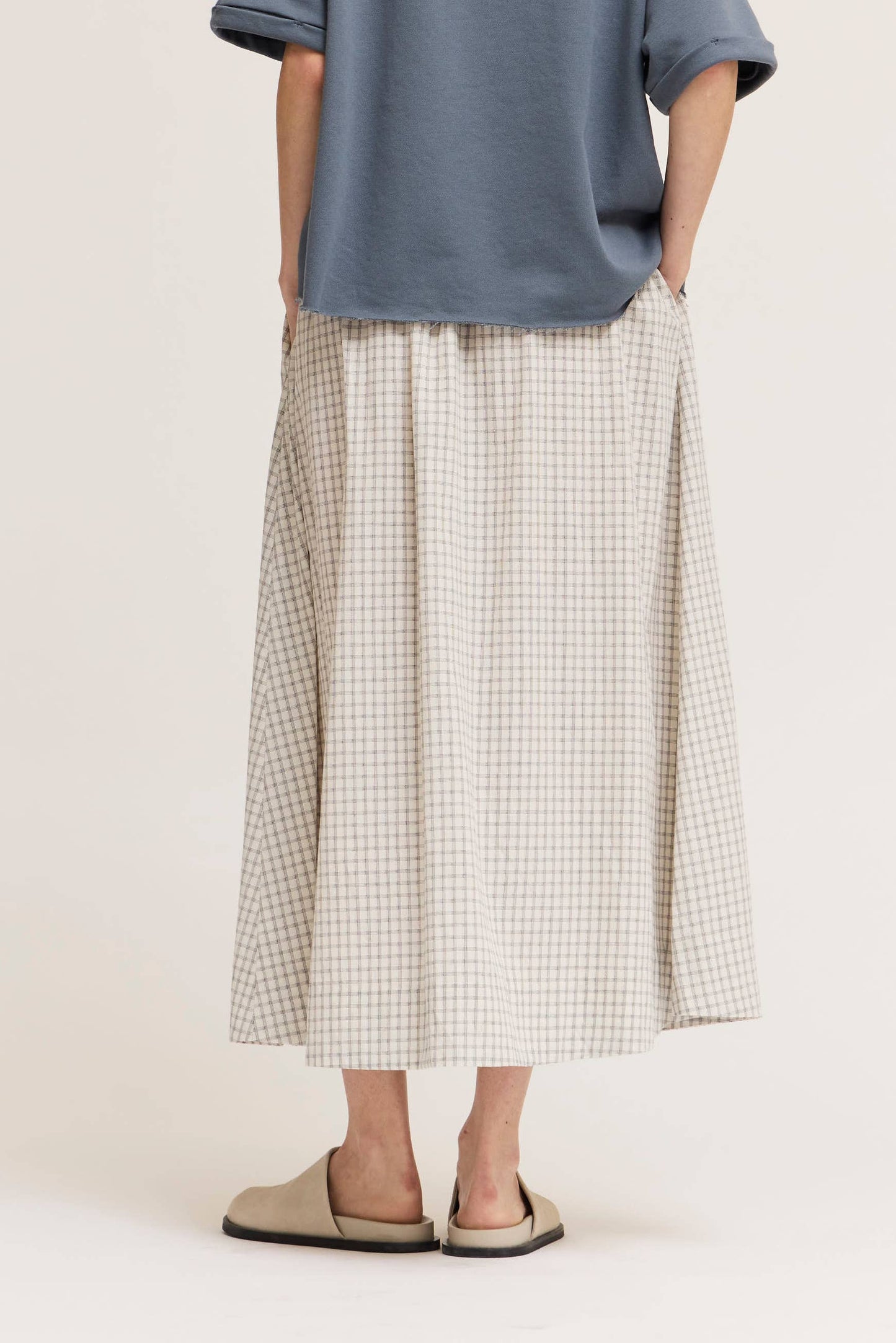 Wrenly Plaid Button Down Skirt