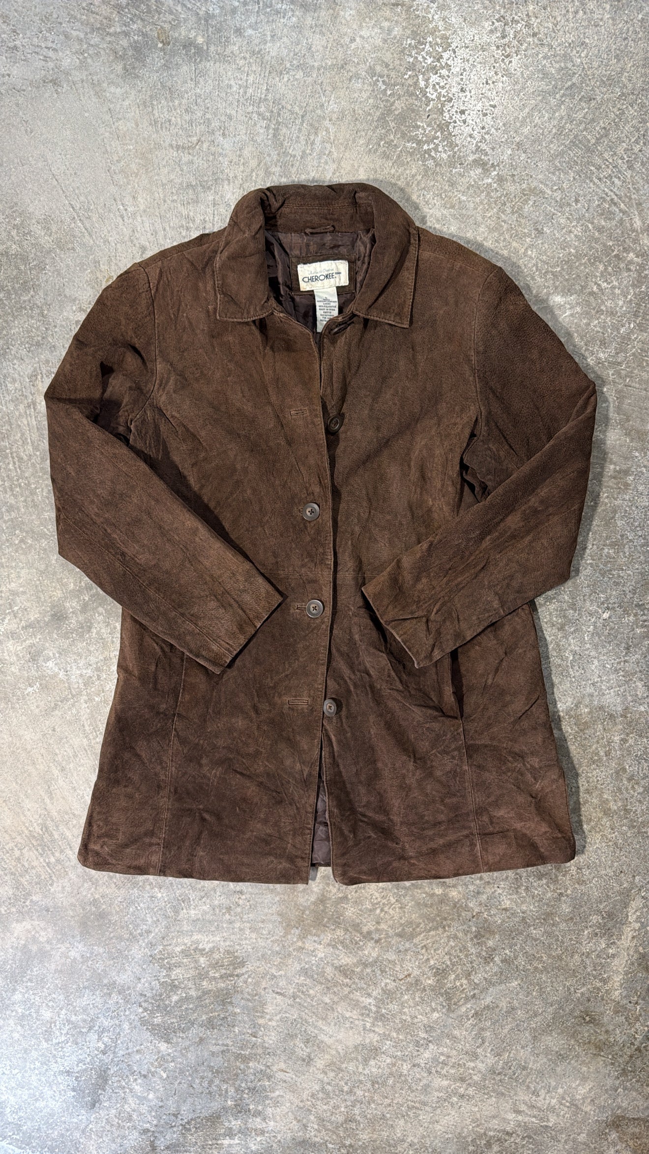 Vintage 90’s Cherokee Long Suede Button up Shacket