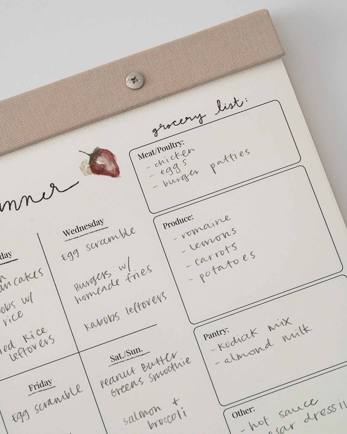 Meal Planner Notepad