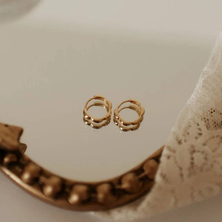 Lola Floral Hoop Earrings