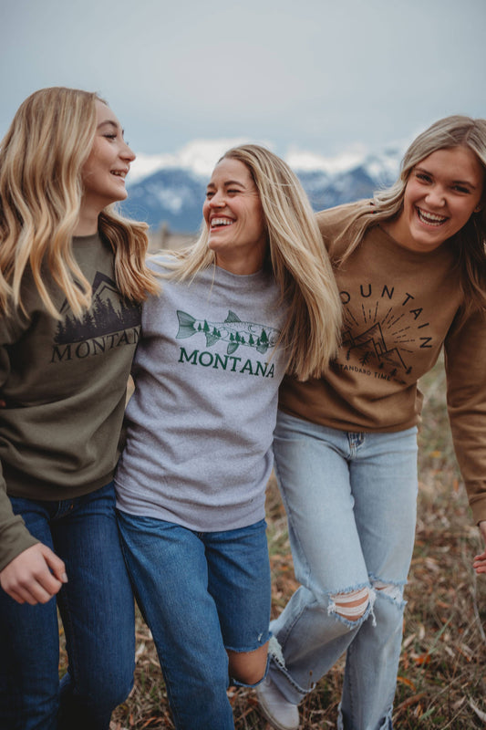 WA Salmon Adult Crewneck Sweatshirt