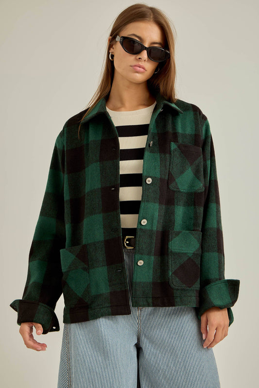 Georgia Emerald Flannel Coat