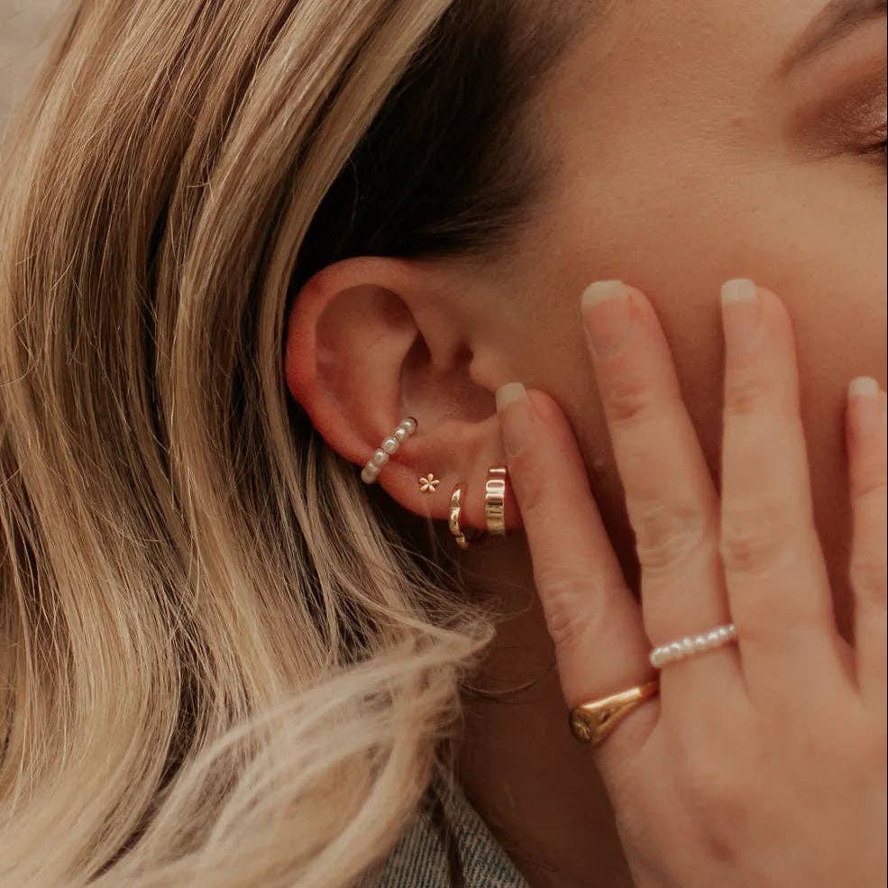 Lola Floral Hoop Earrings