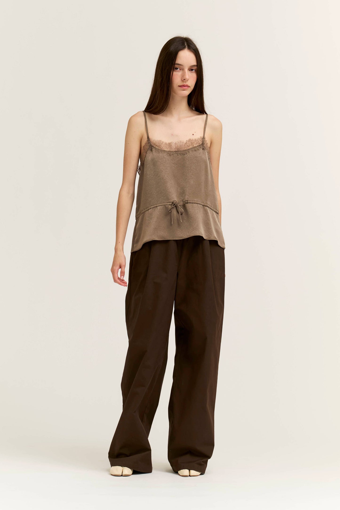 Riv Satin & Lace Adjustable Top