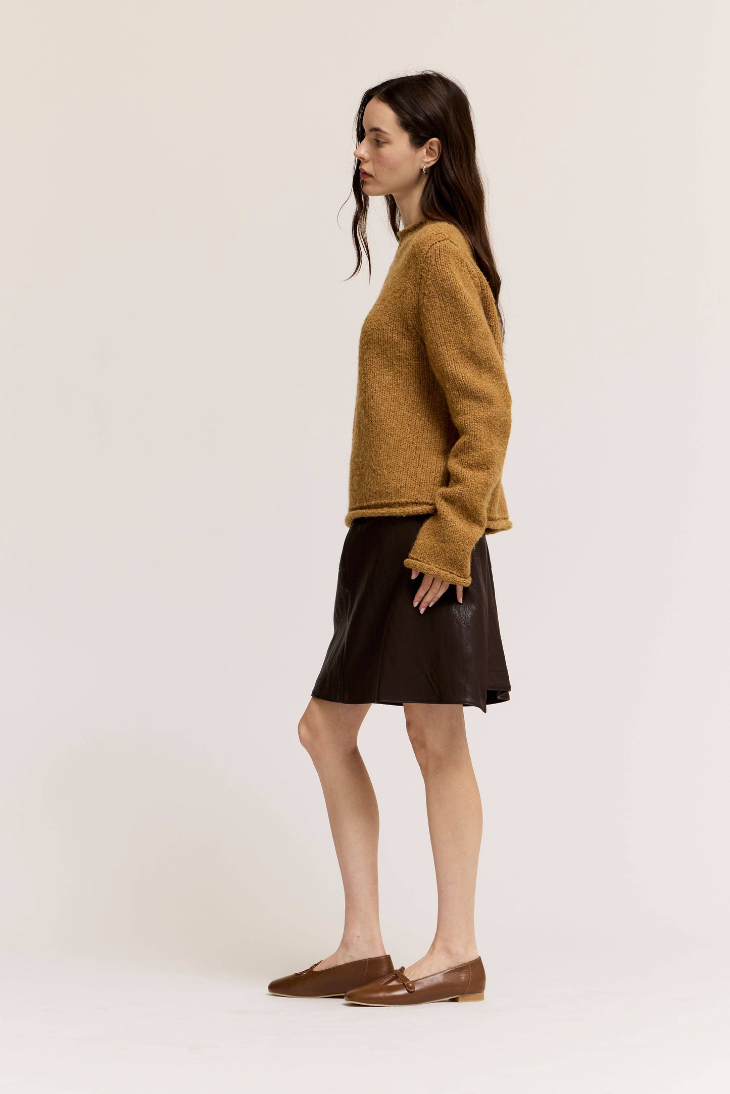 Willa Spiced Rolled Edge Knit Sweater
