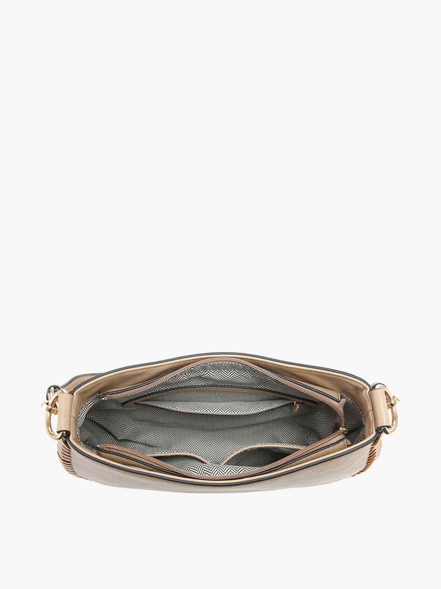 Randi Whipstitch Trim Crossbody/Saddle Bag