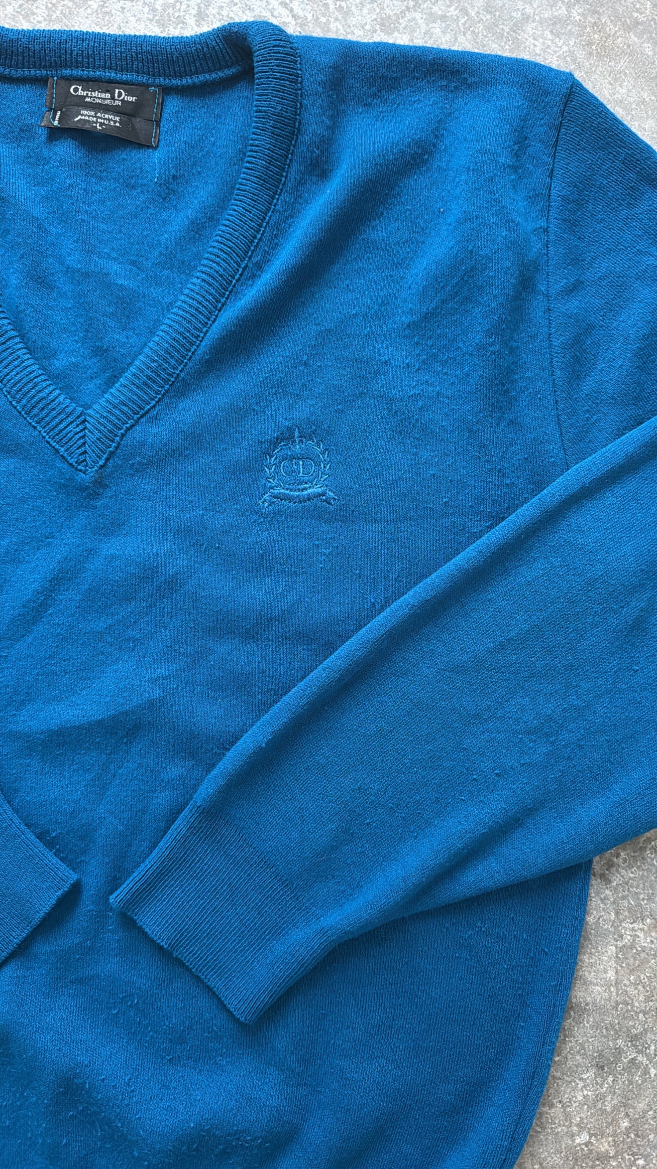 80’s Christian Dior Acrylic V-Neck Sweater