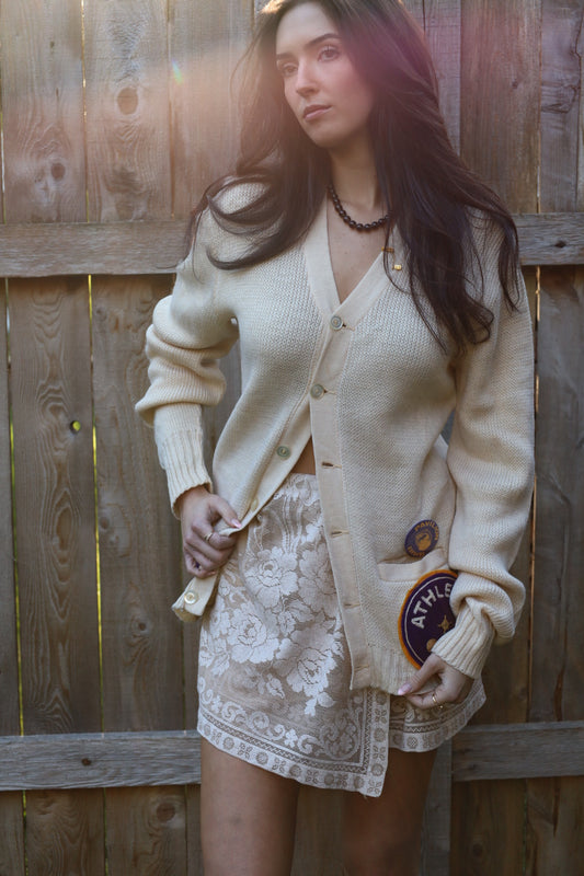 60’s Varsity Wool Cardigan Sweater