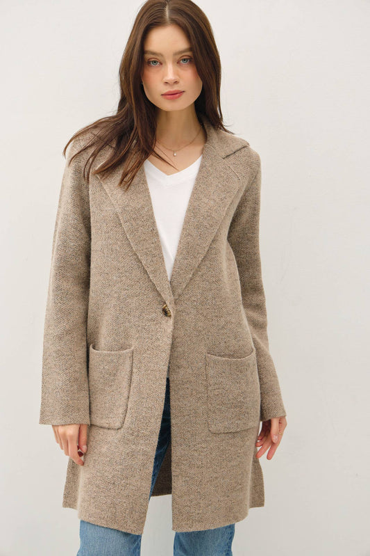 Mocha Soft Knit Coatigan