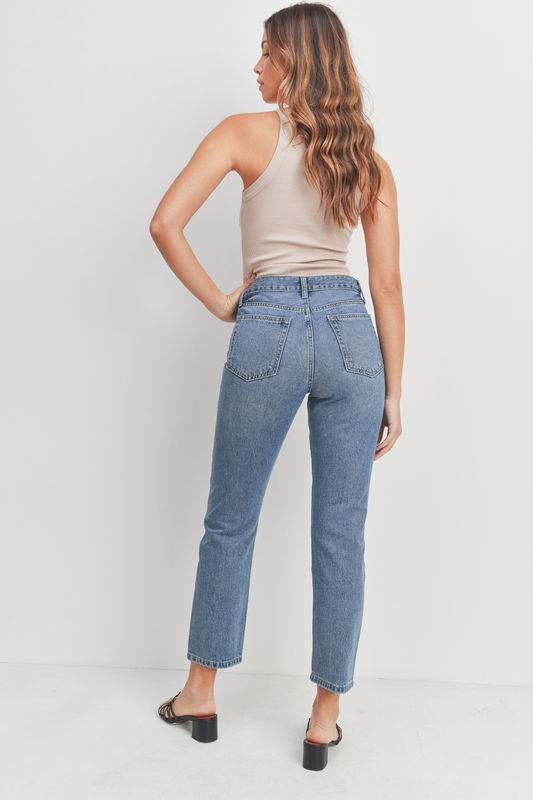 Darcy Non Stretch Mom Jean - Medium Wash