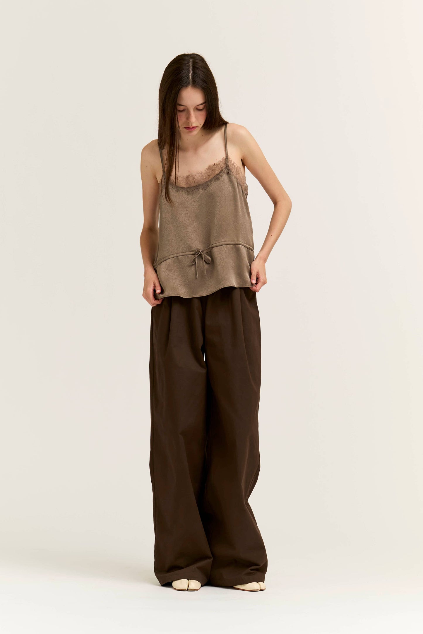 Riv Satin & Lace Adjustable Top