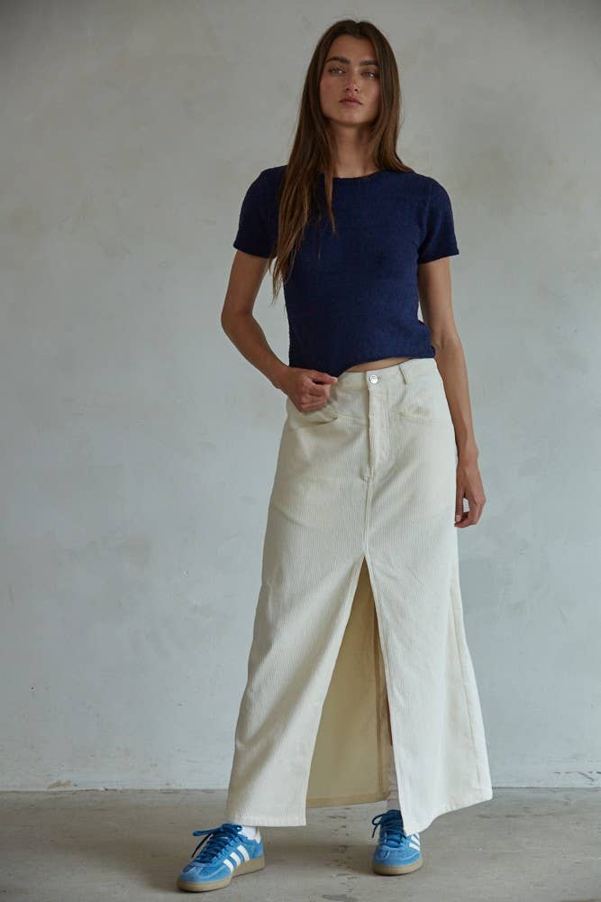 Mocha Knit Sweater Crop Top Tee