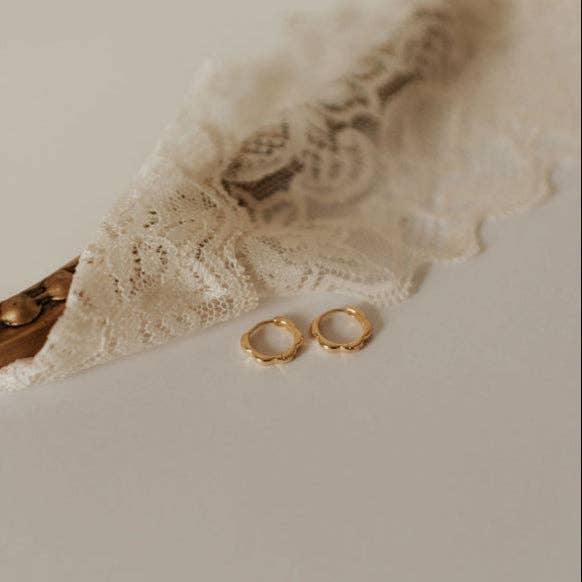 Lola Floral Hoop Earrings