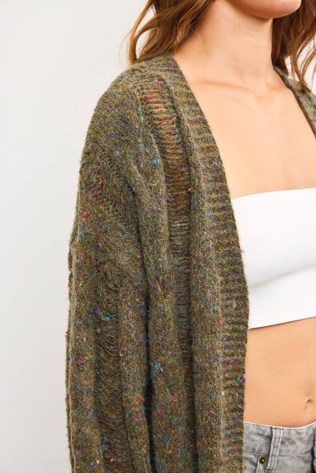 Cornelia Long Cardigan- Wheat