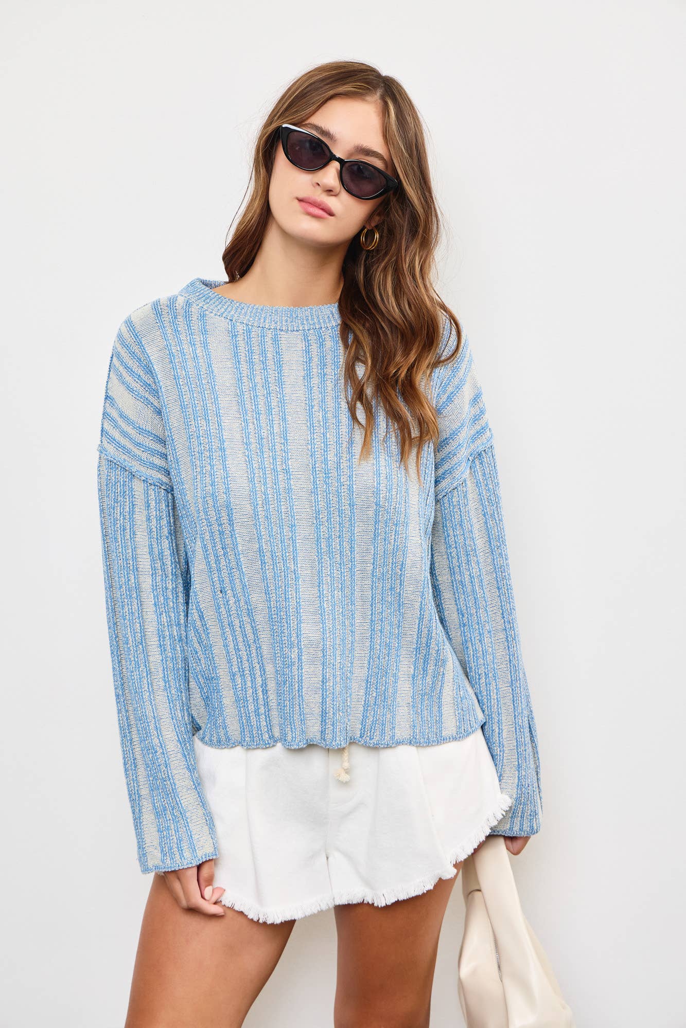 Waverly Textured Stripe Weave Sweater