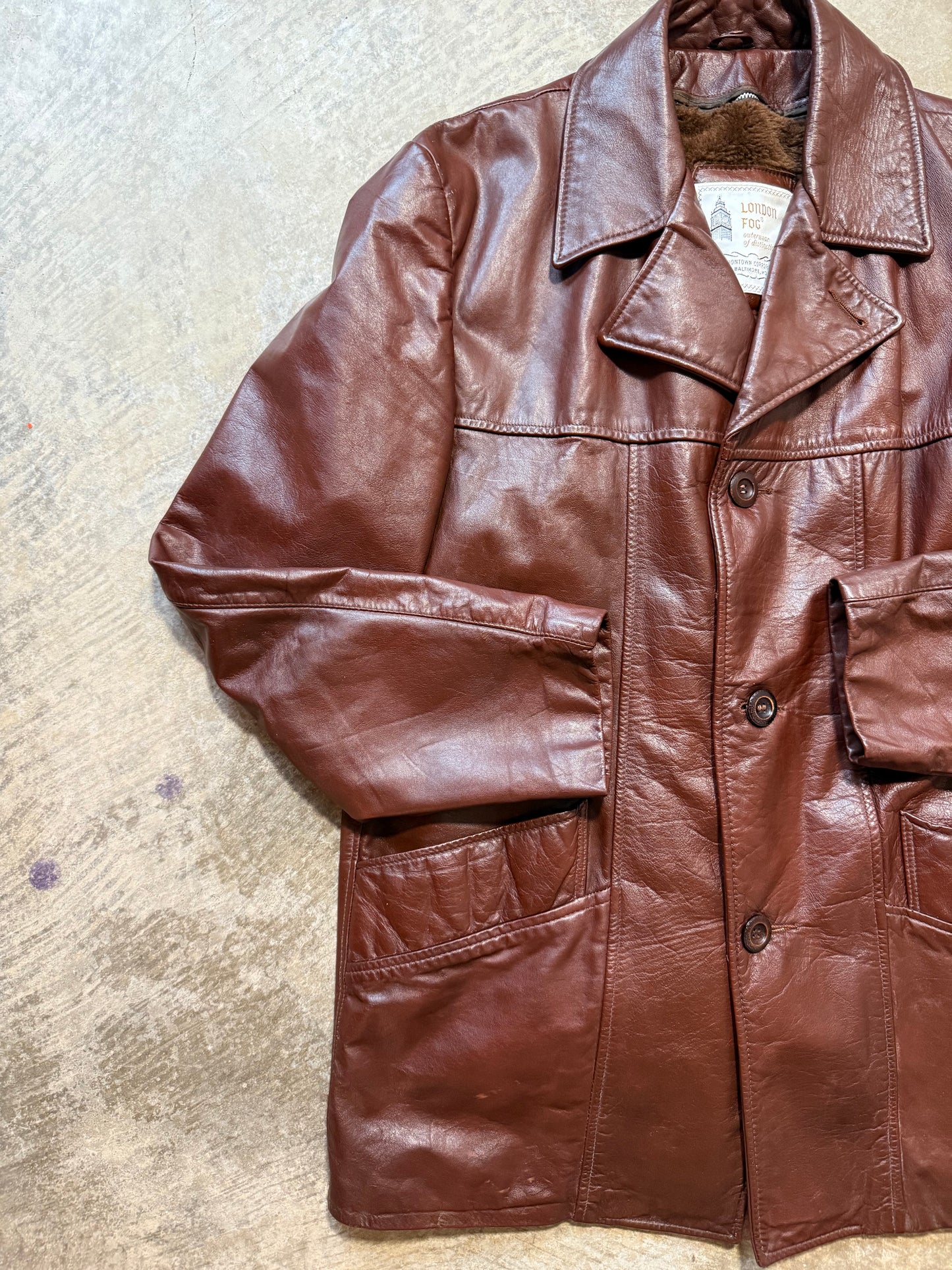 Vintage Genuine Leather Chestnut Jacket