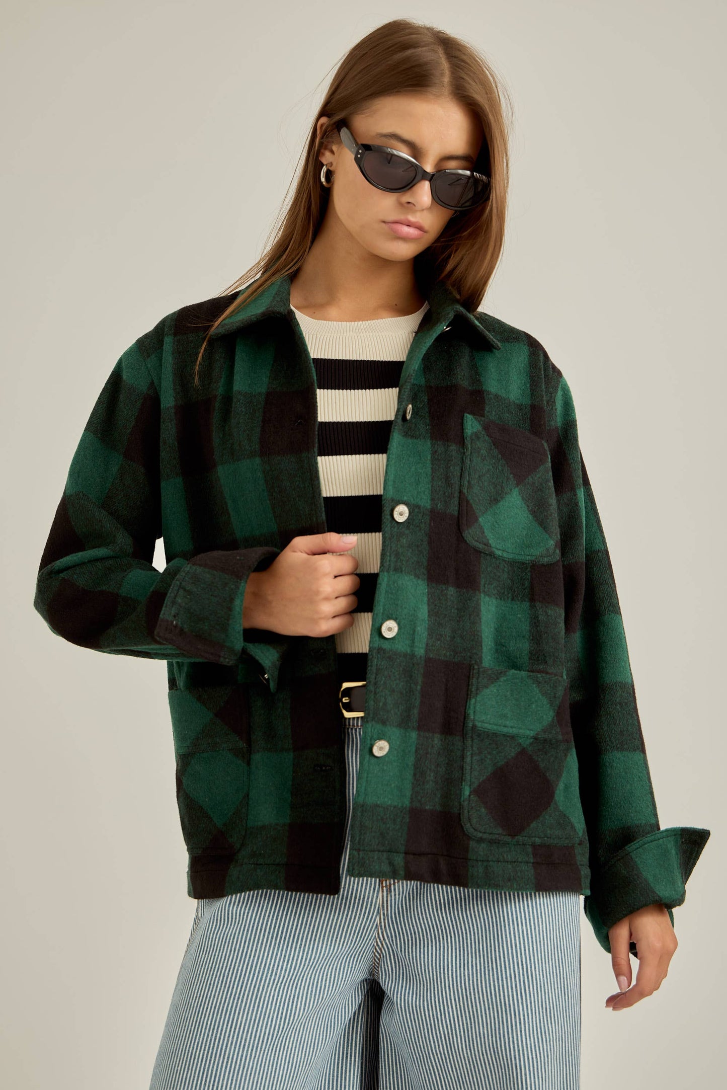 Georgia Emerald Flannel Coat