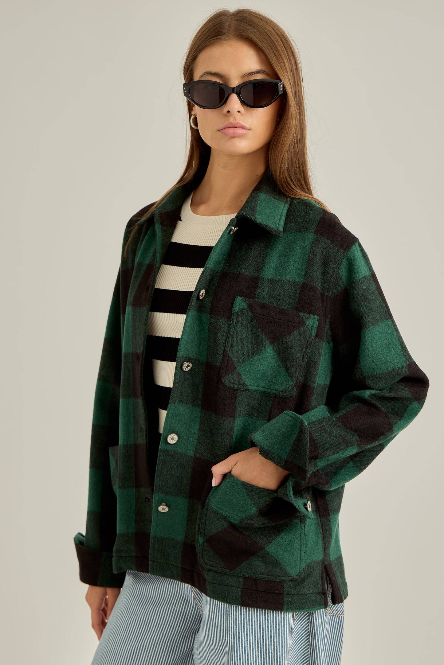 Georgia Emerald Flannel Coat