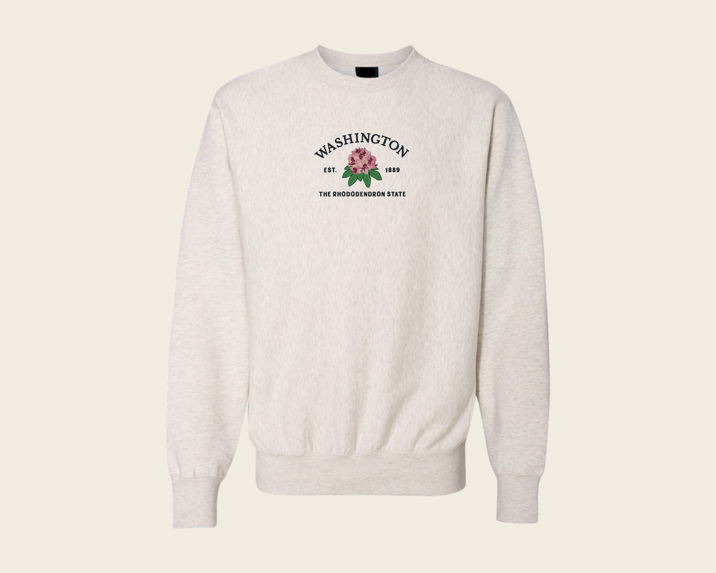 Washington Rhododendron Crew: Oatmeal Heather