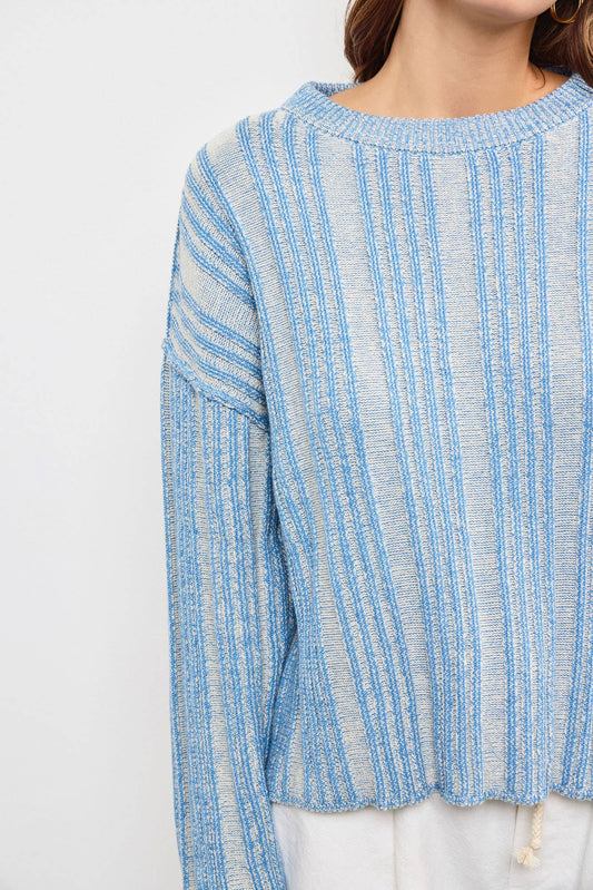 Waverly Textured Stripe Weave Sweater