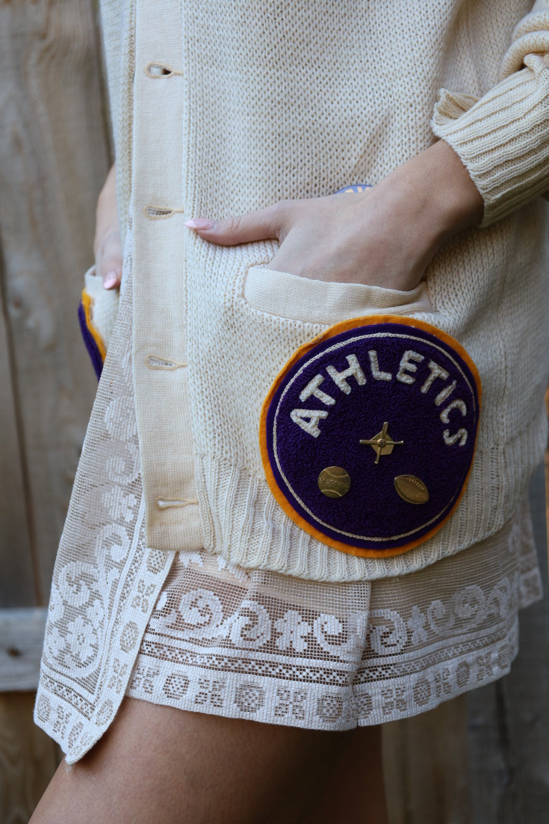 60’s Varsity Wool Cardigan Sweater