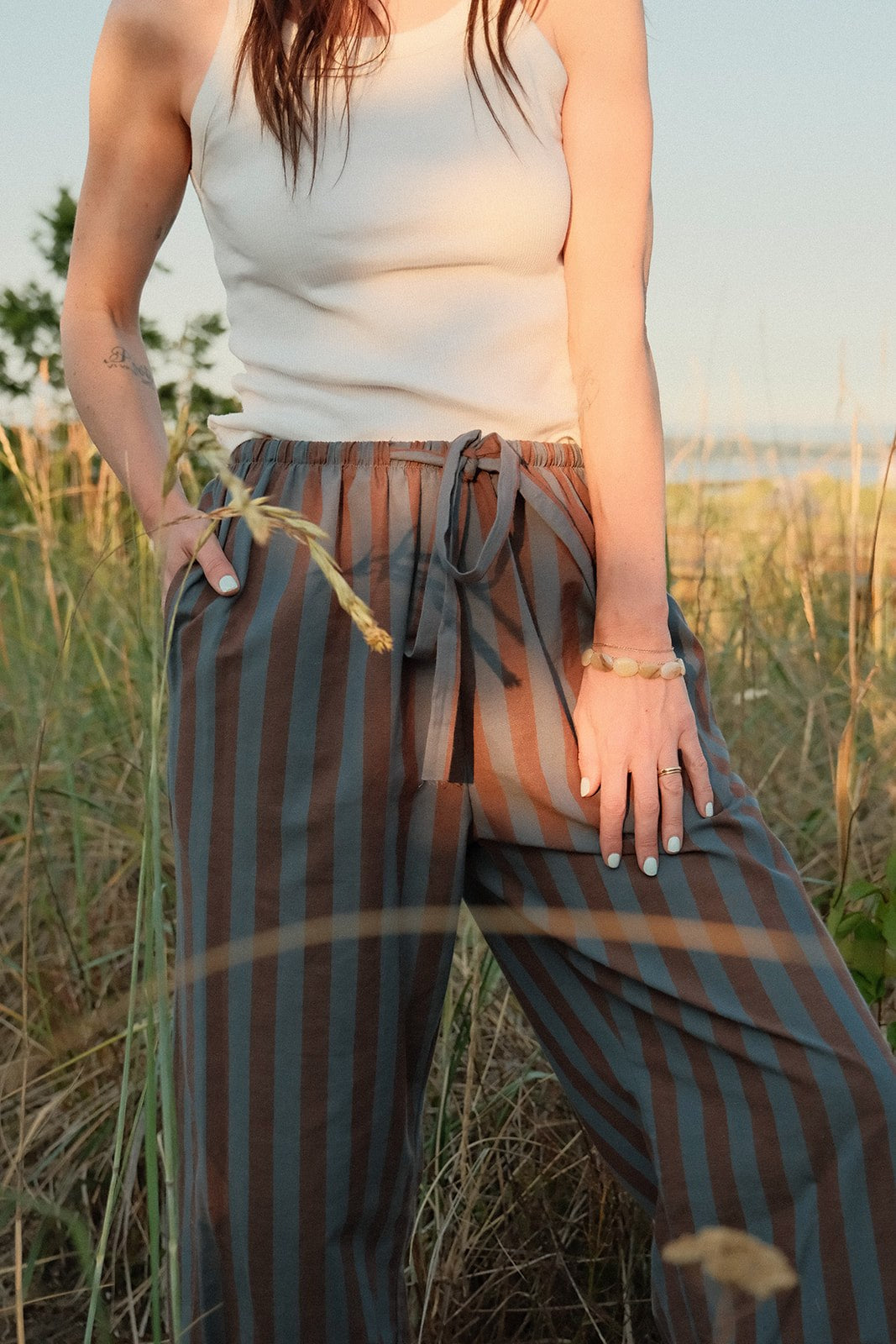 Manon Cotton/Linen Blend Easy Wear Lantern Pants