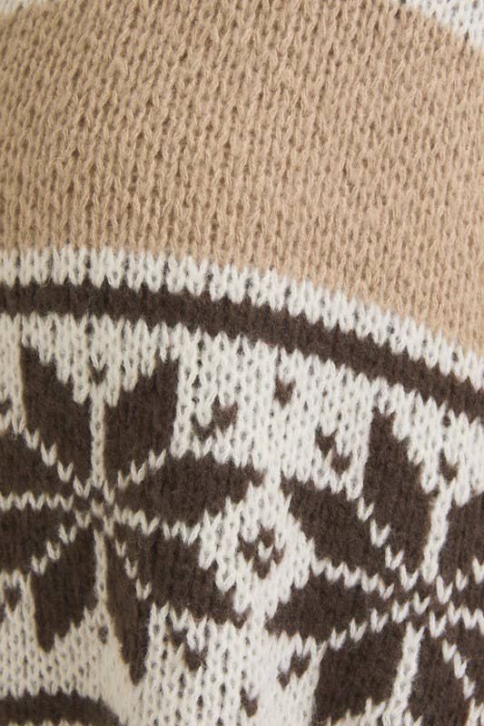 Snowdrift Knit Sweater Jacket: Multi