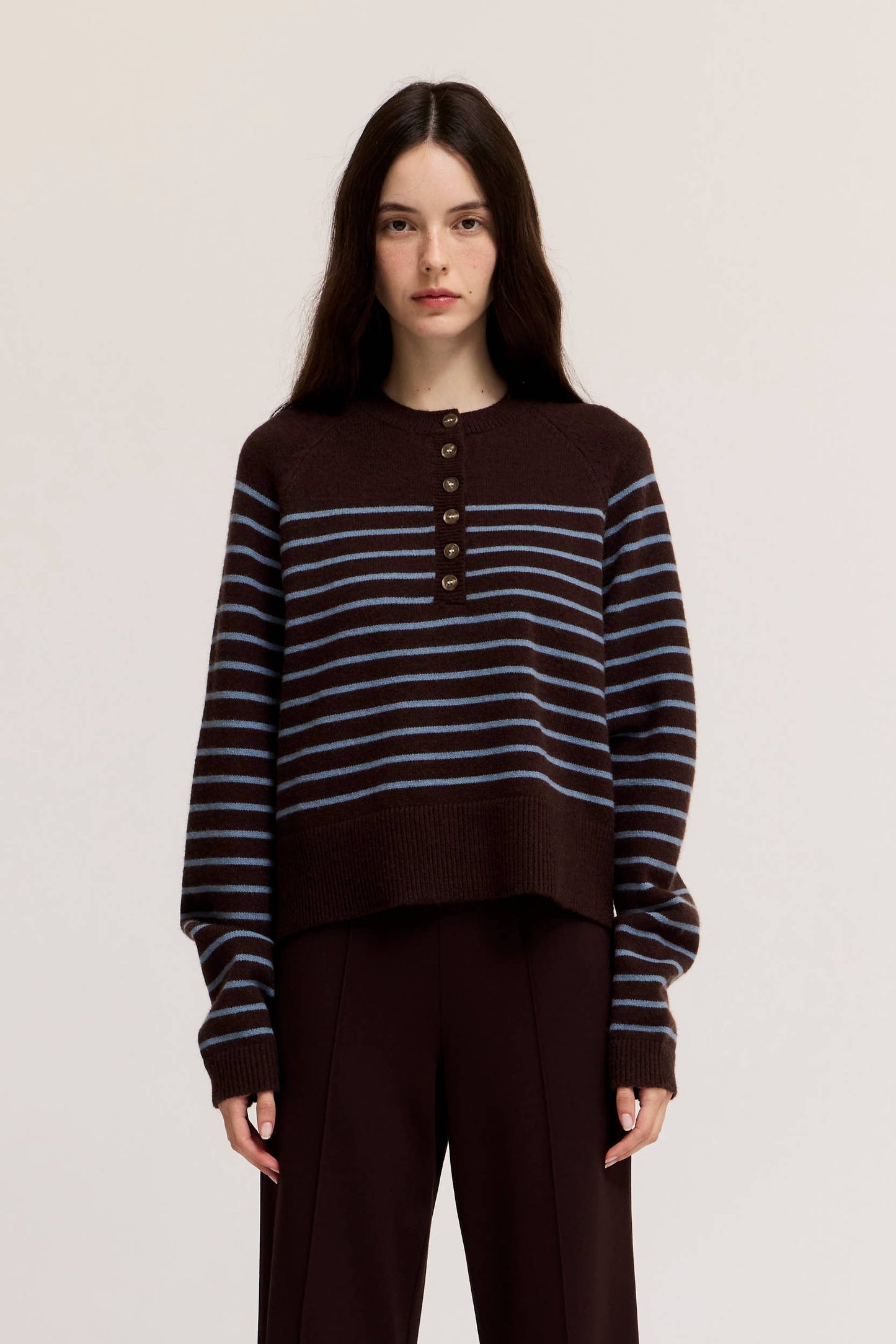 Harper Knit Stripe Henley