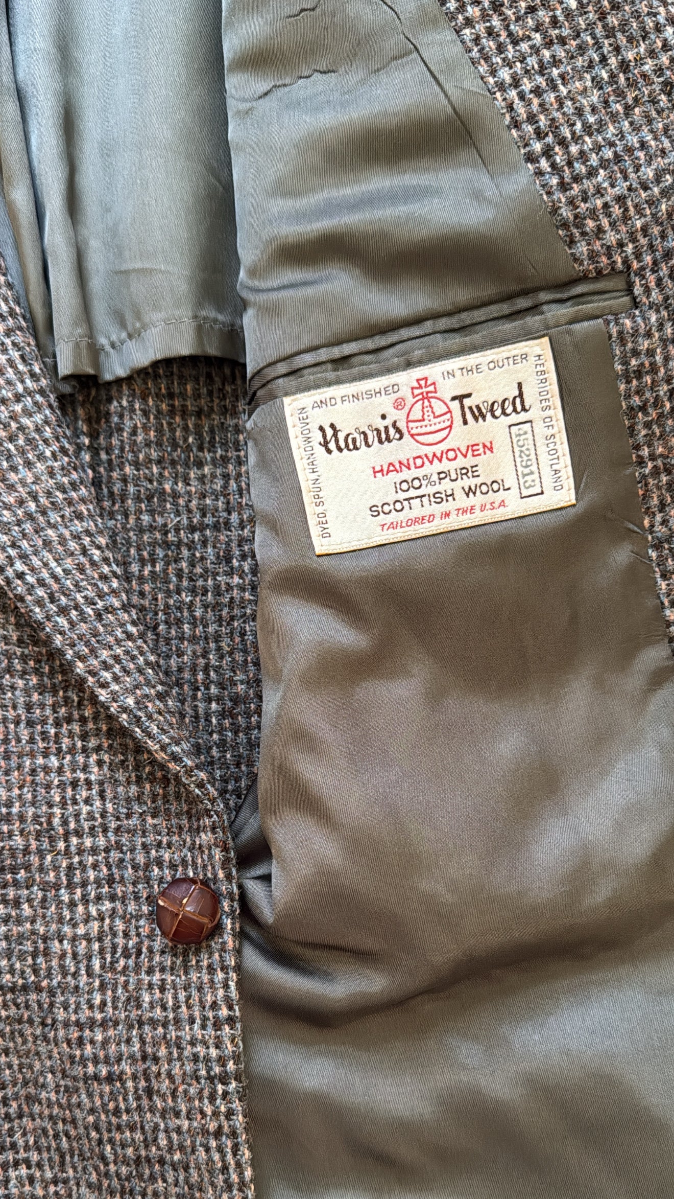 Vintage 1970’s Scottish Wool Tweed Sports Coat Blazer