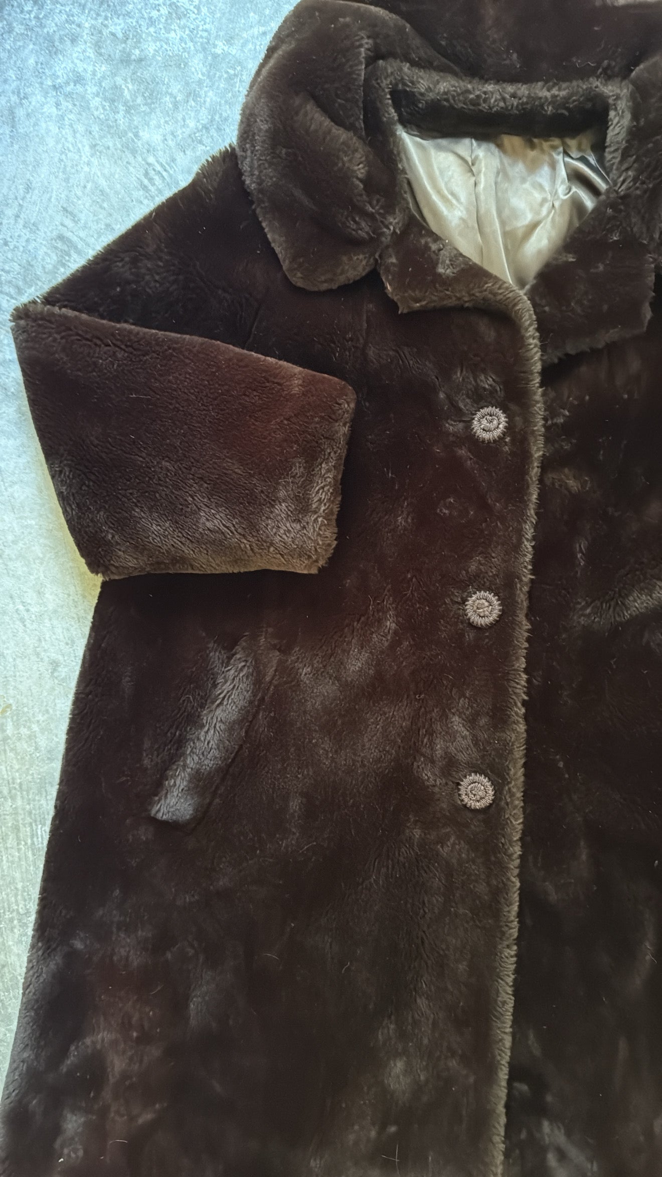 Vintage Faux Fur Long Coat