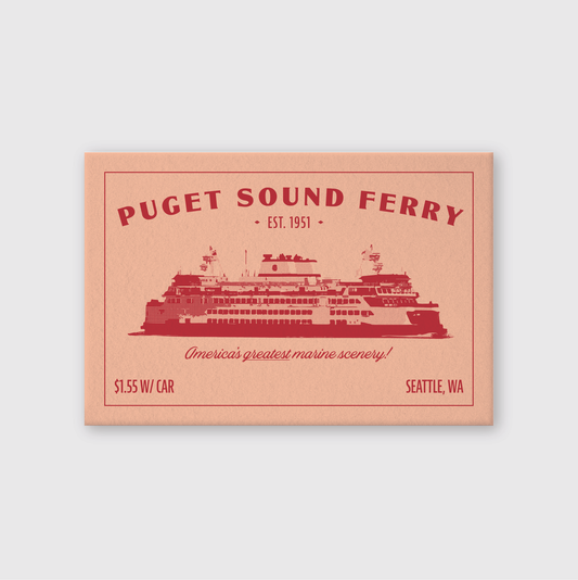 Puget Sound Ferry Postcard: 4"x6"