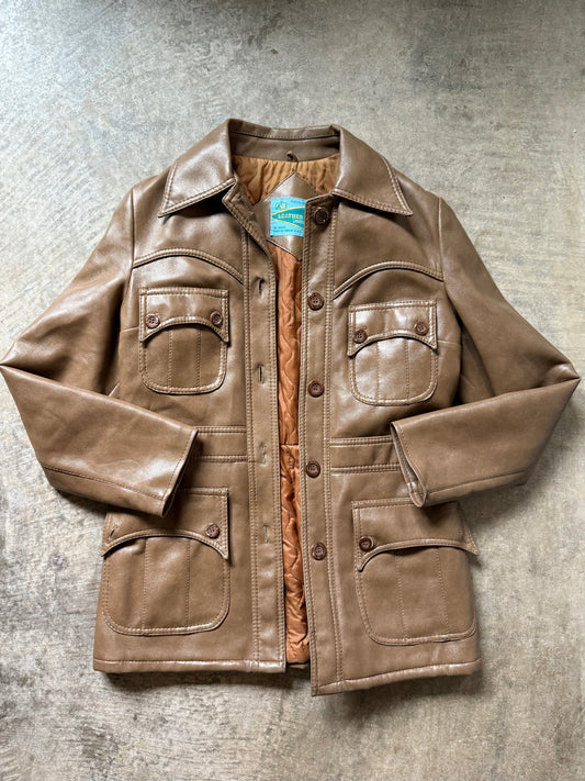 Vintage 70’s Kmart Leather Look Coat