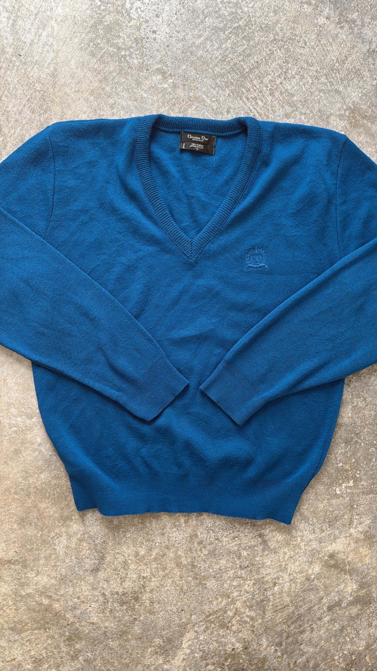 80’s Christian Dior Acrylic V-Neck Sweater