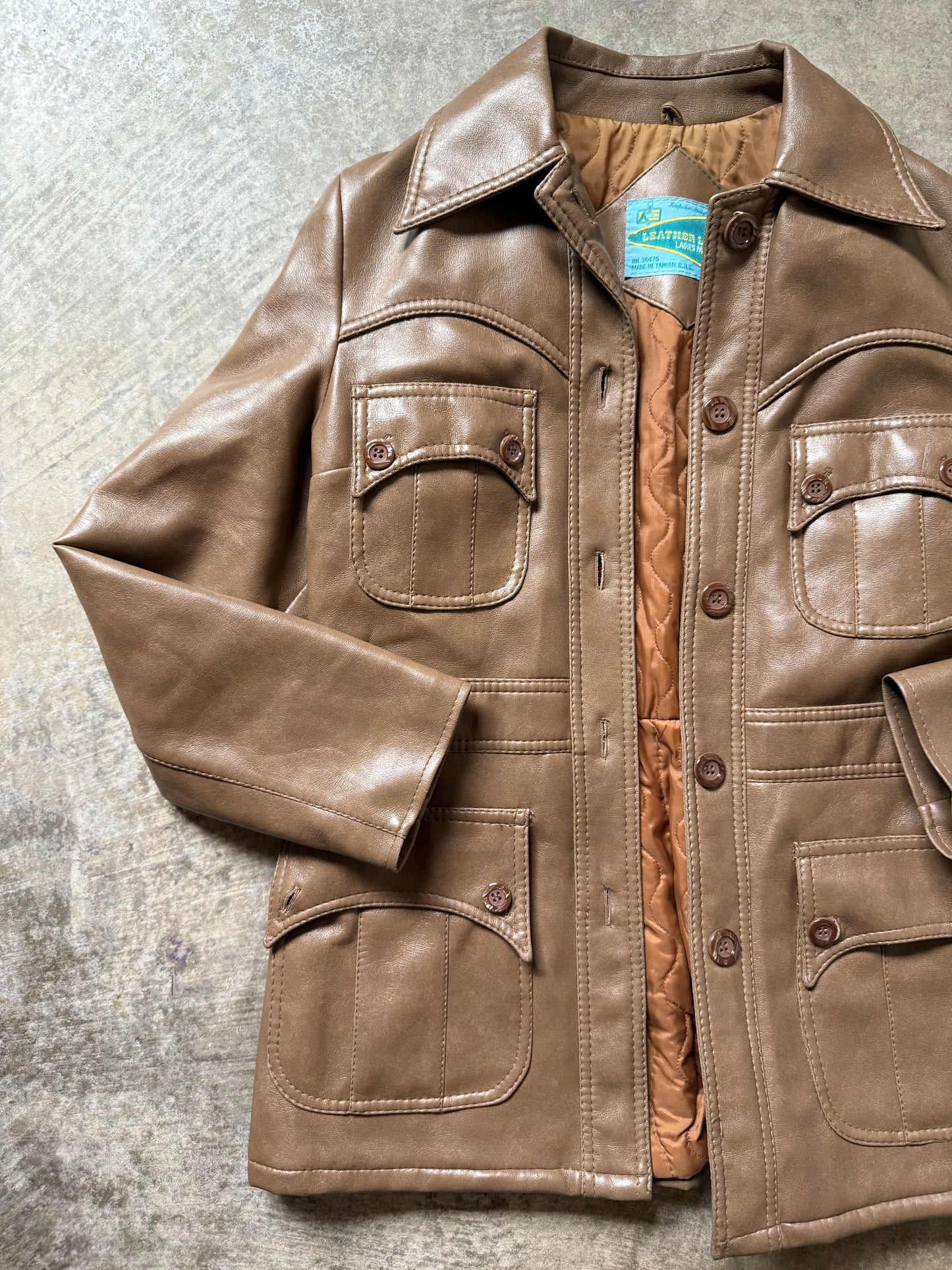 Vintage 70’s Kmart Leather Look Coat