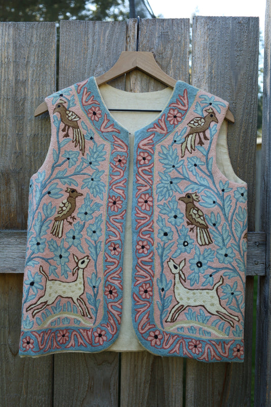 Vintage 60’s/70’s Handmade Woodland Vest