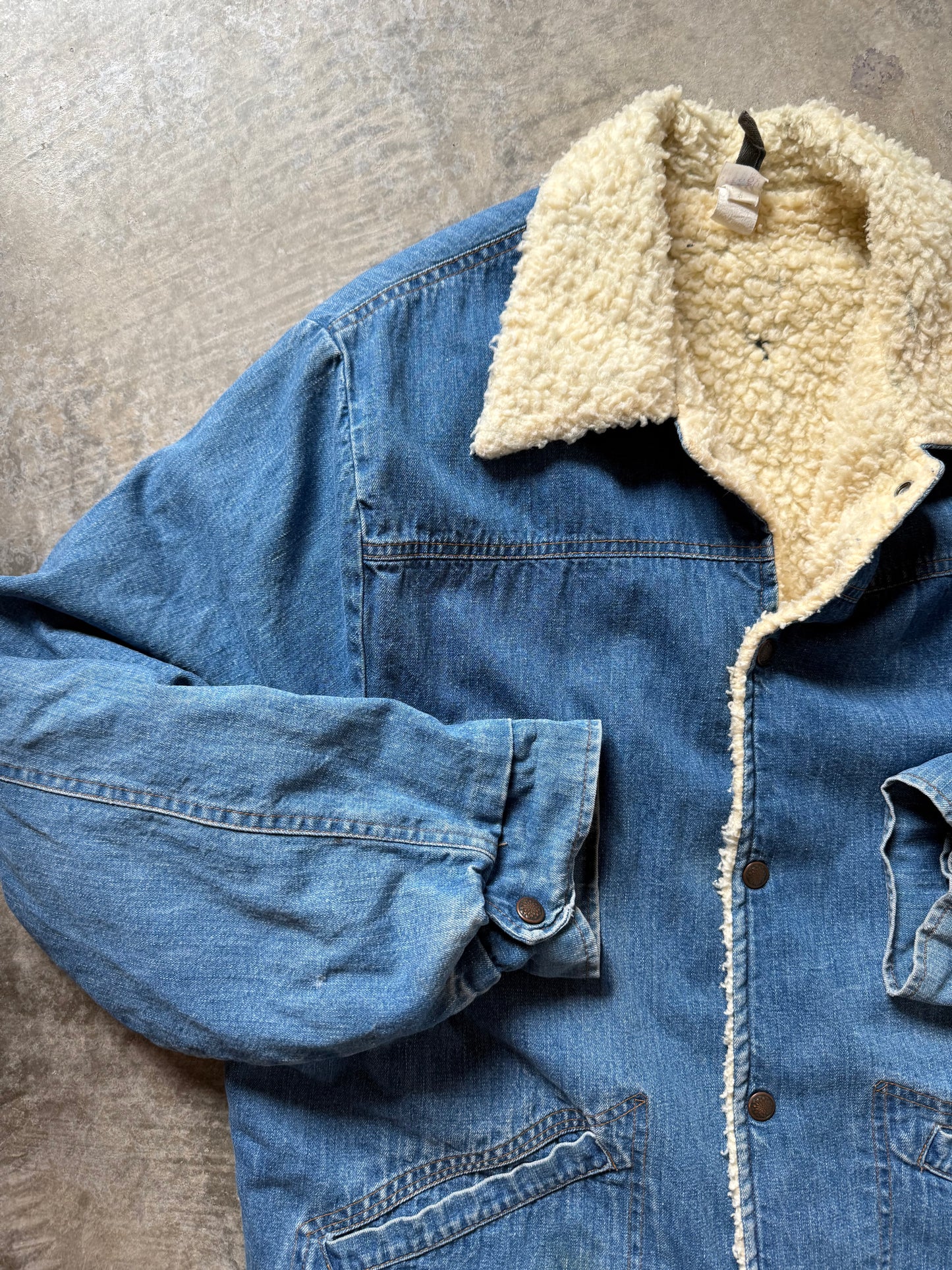 Vintage Sherpa-Lined Denim Jacket