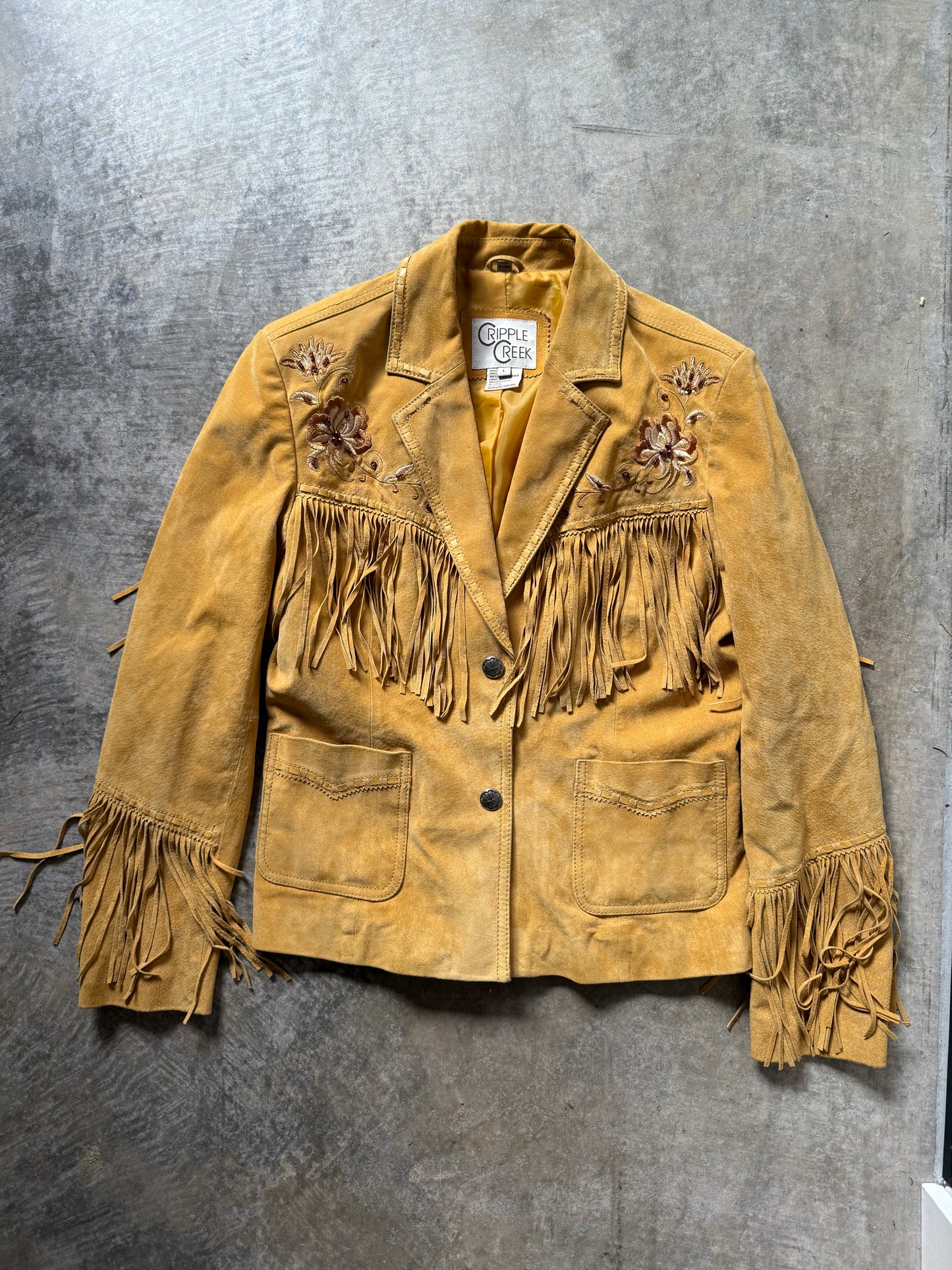 Vintage Geniune Leather Suede w/ Fringe