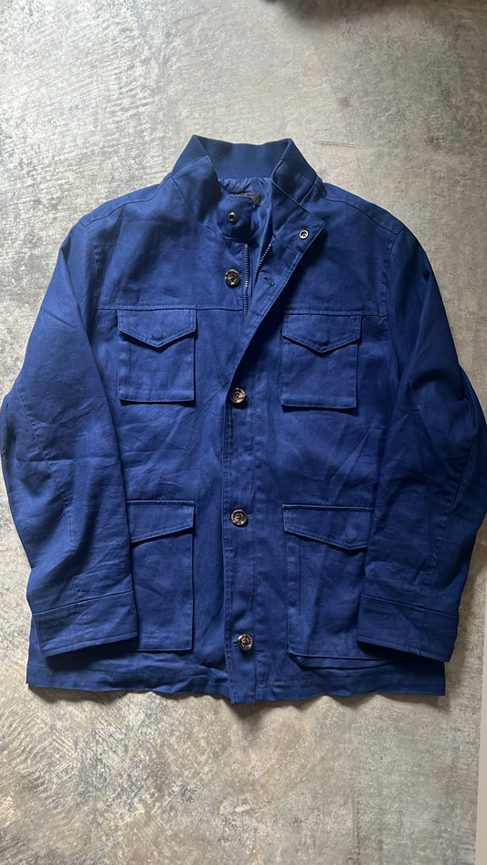 Vintage Navy Blue Utility Jacket