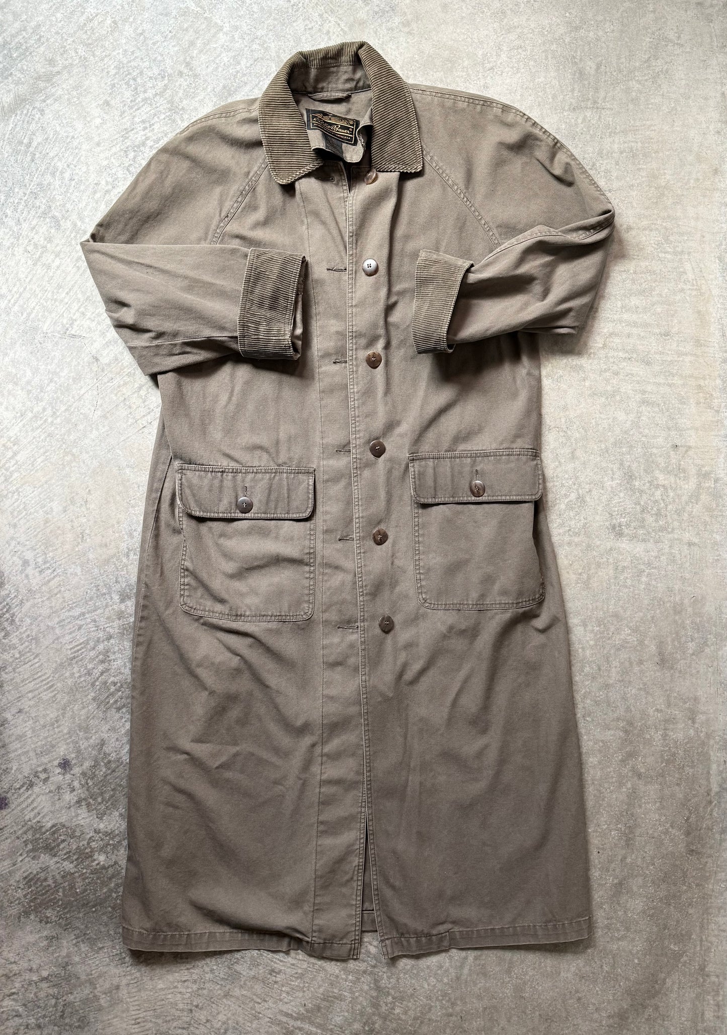 Vintage Dark Olive Barn Style Trench