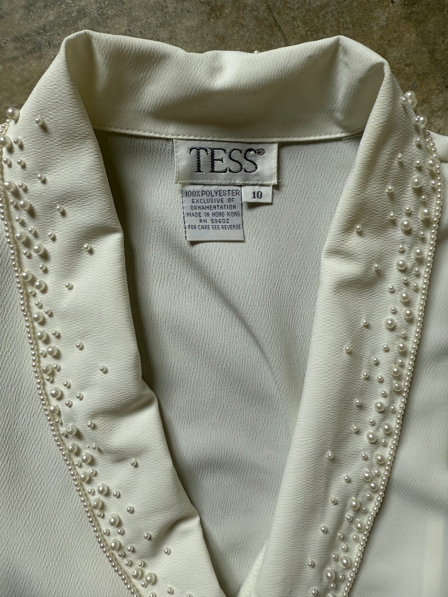 Vintage Blouse with Pearl Details