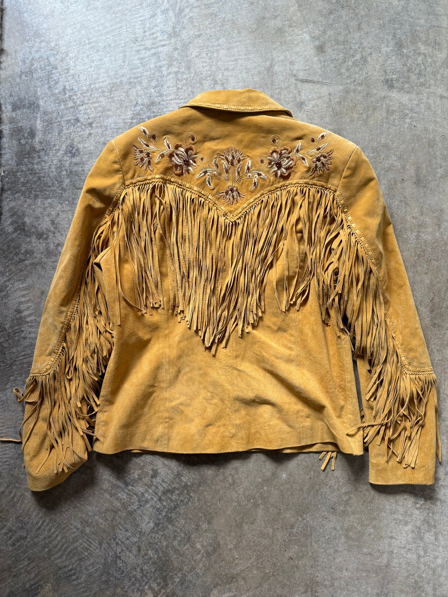 Vintage Geniune Leather Suede w/ Fringe