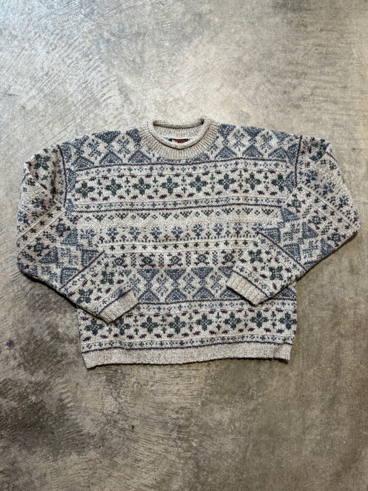 Vintage Wool Mock Neck Sweater