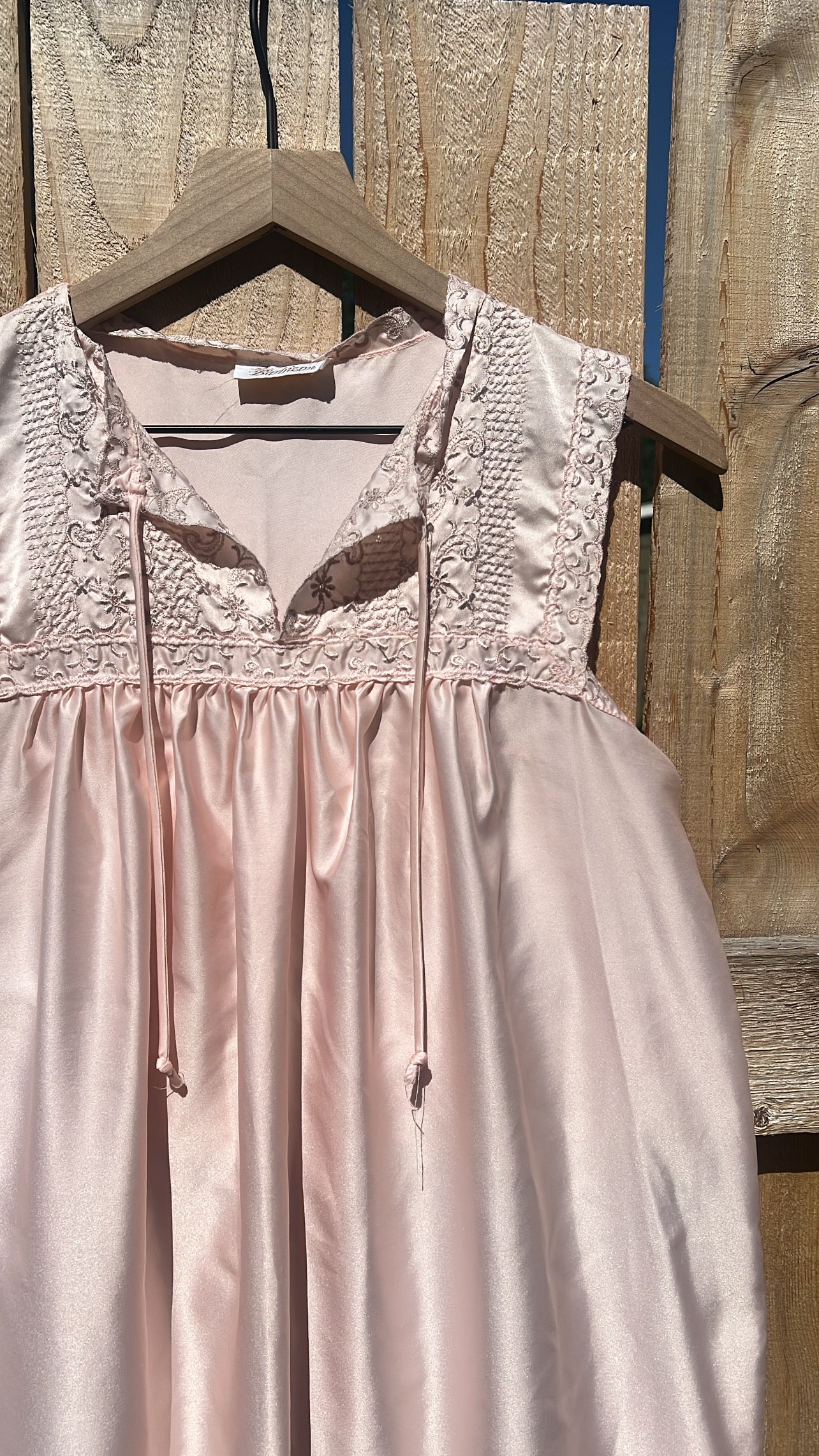 Dusty Pink Embroidered NightGown Dress