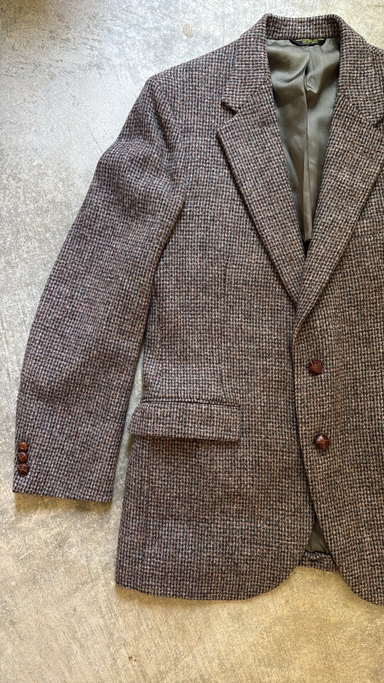 Vintage 1970’s Scottish Wool Tweed Sports Coat Blazer