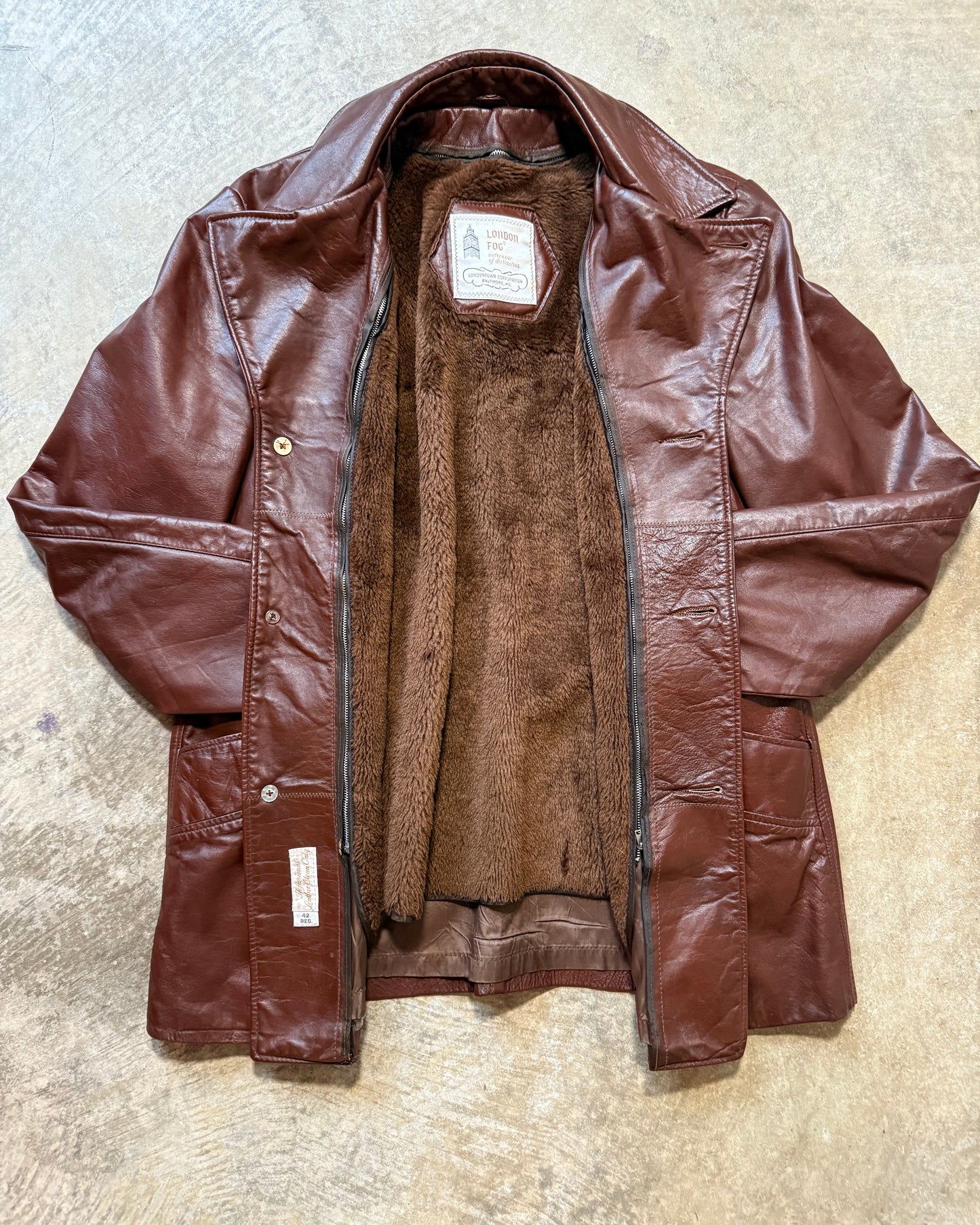 Vintage Genuine Leather Chestnut Jacket