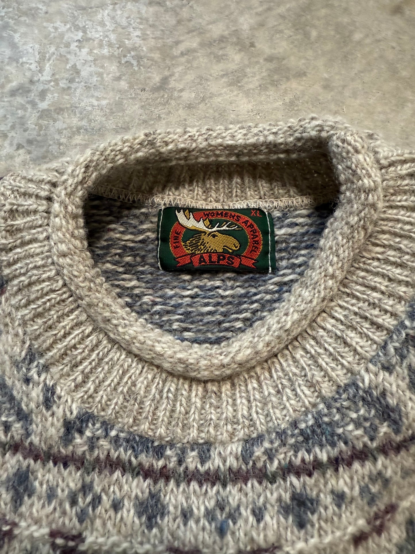 Vintage Wool Mock Neck Sweater