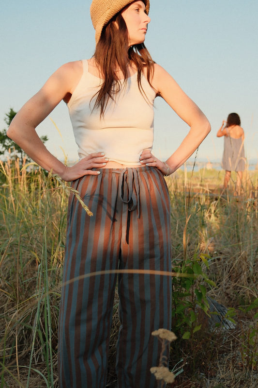 Manon Cotton/Linen Blend Easy Wear Lantern Pants