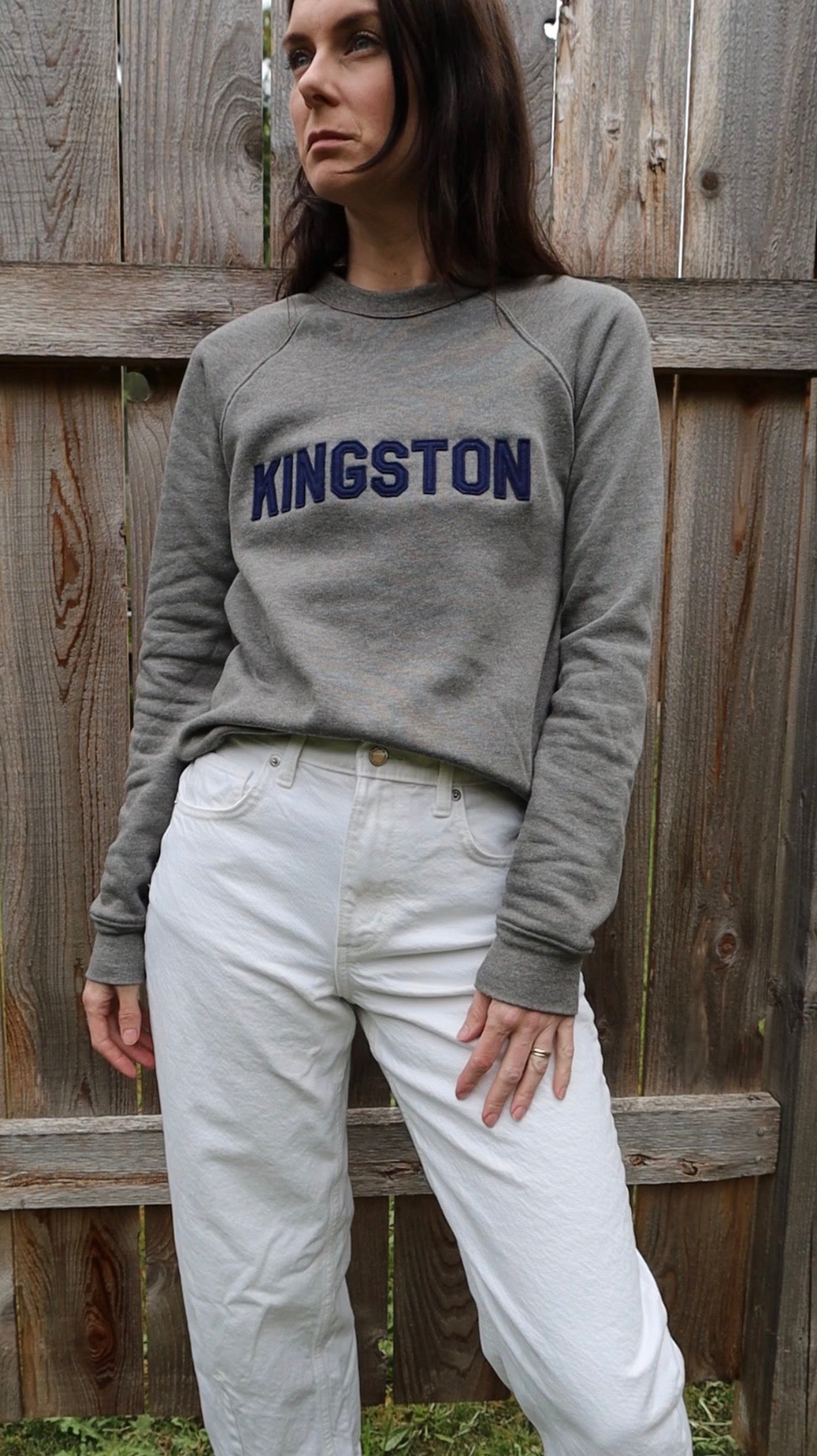 Kingston Vintage Felt Crewneck Sweatshirt