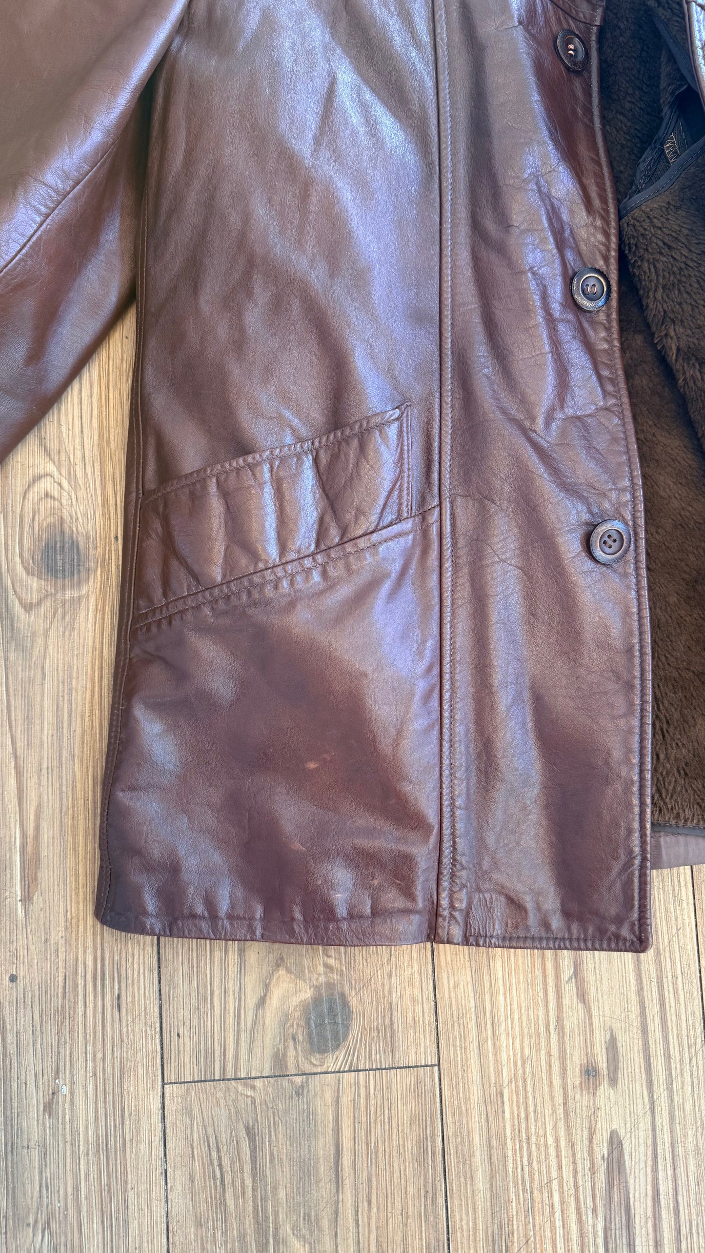 Vintage Genuine Leather Chestnut Jacket