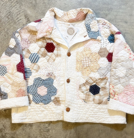 Hexagon Flower Bouquet Quilt Jacket